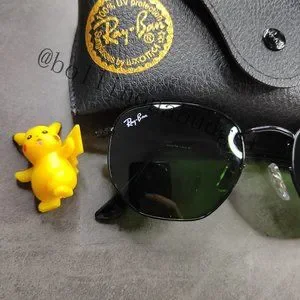 ?Ray-Ban 3548 51mm Dark green lens with black frame Sunglasses Ray-Ban Hexagonal Flat Lenses Sunglasses - RB3548N 001/58 51 main image 3